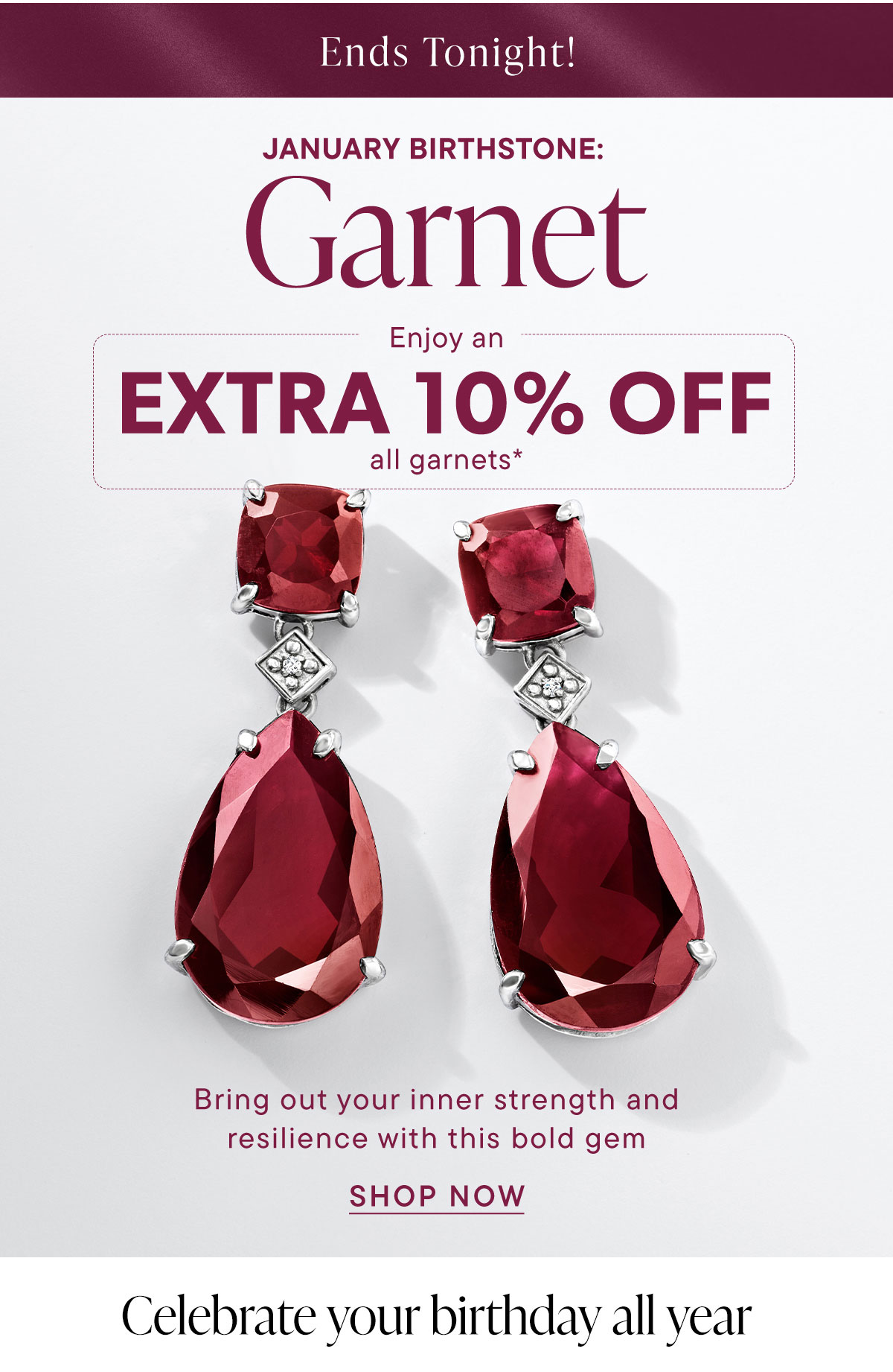 Enjoy an Extra 10% Off Garnet