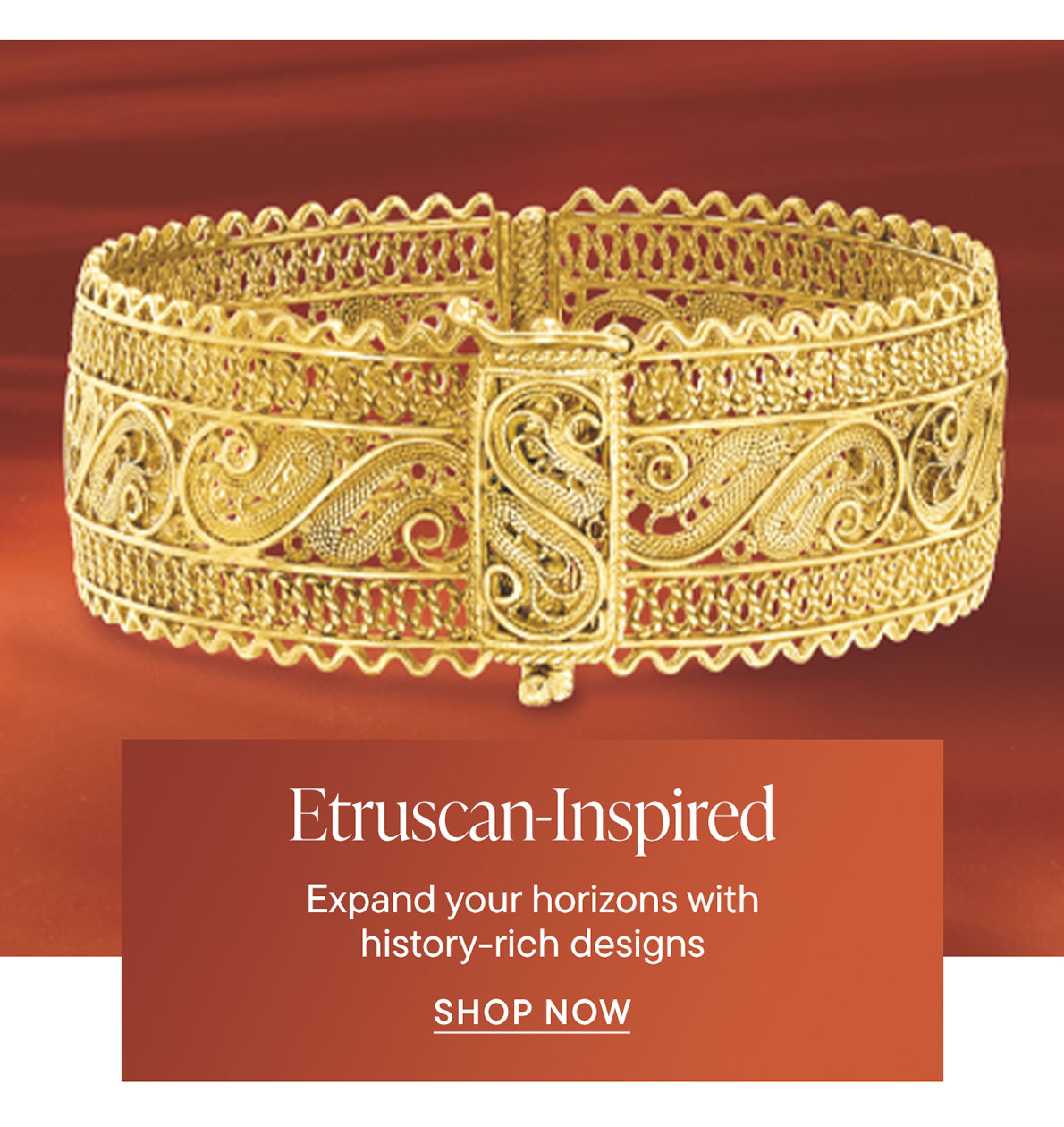 Etruscan-Inspired. Shop Now