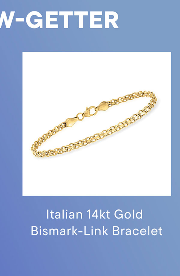 Italian 14kt Gold Bismark-Link Bracelet