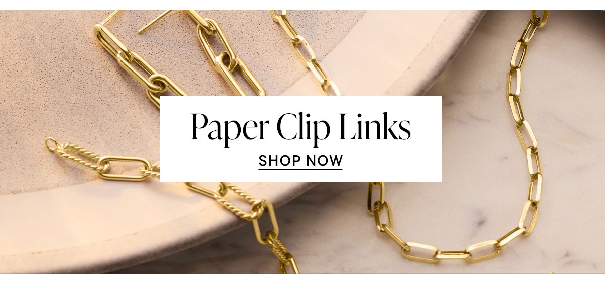 Paper Clip Links. Shop Now