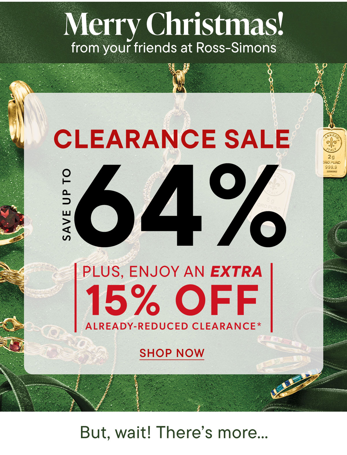 Merry Christmas! Advanced Notice Clearance Sale