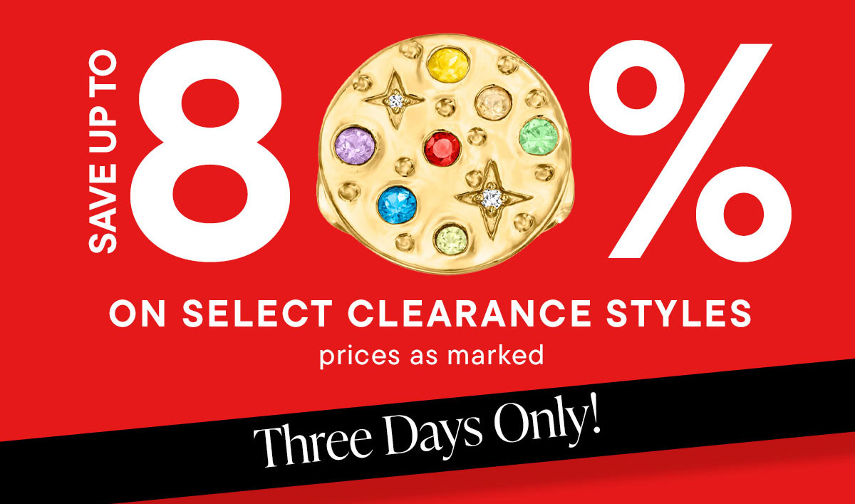 Save Up To 80% on Select Clearance