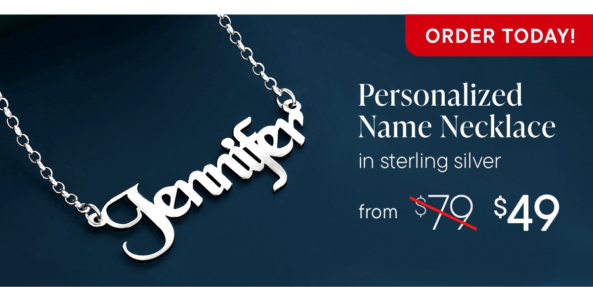 Personalized Name Necklace In Sterling Silver