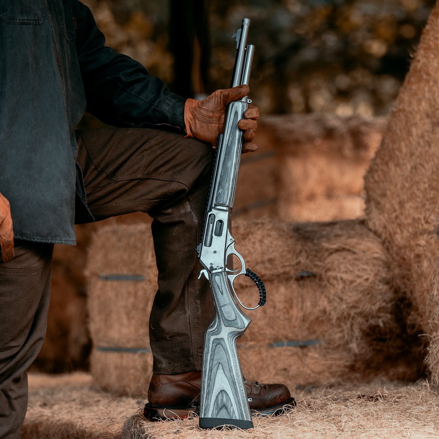 Man holding Rossi shotgun
