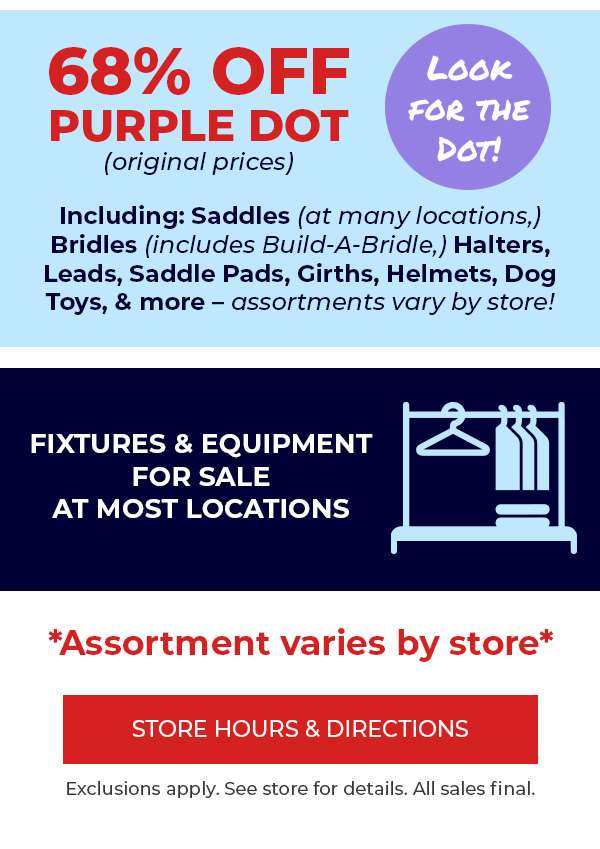Purple Dot markdown assortment (store-dependent)