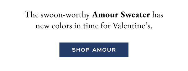 The swoon-worthy Amour Sweater has new colors in time for Valentine's. - Shop Amour