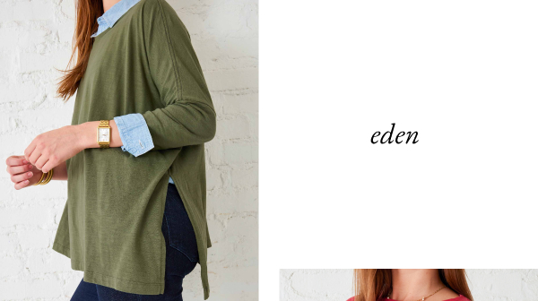 eden - green long sleeve tee