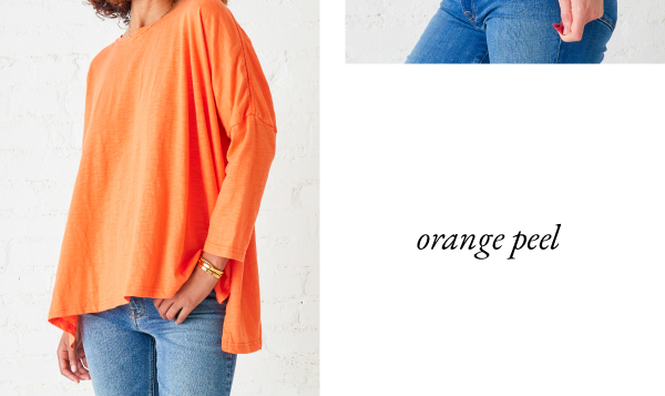 long sleeve orange tee