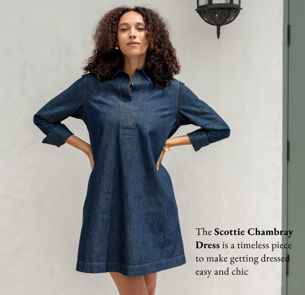 The Scottie Chambray Dress is a timeless piece to make getting dressed easy and chic