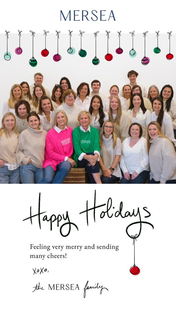 MERSEA - Image of the employees and founders of the company - Happy Holidays - Feeling very merry and sending many cheers! - xoxo, the MERSEA family