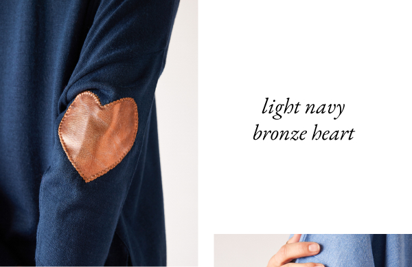 light navy bronze heart