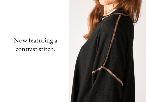 Now featuring a contrast stitch.