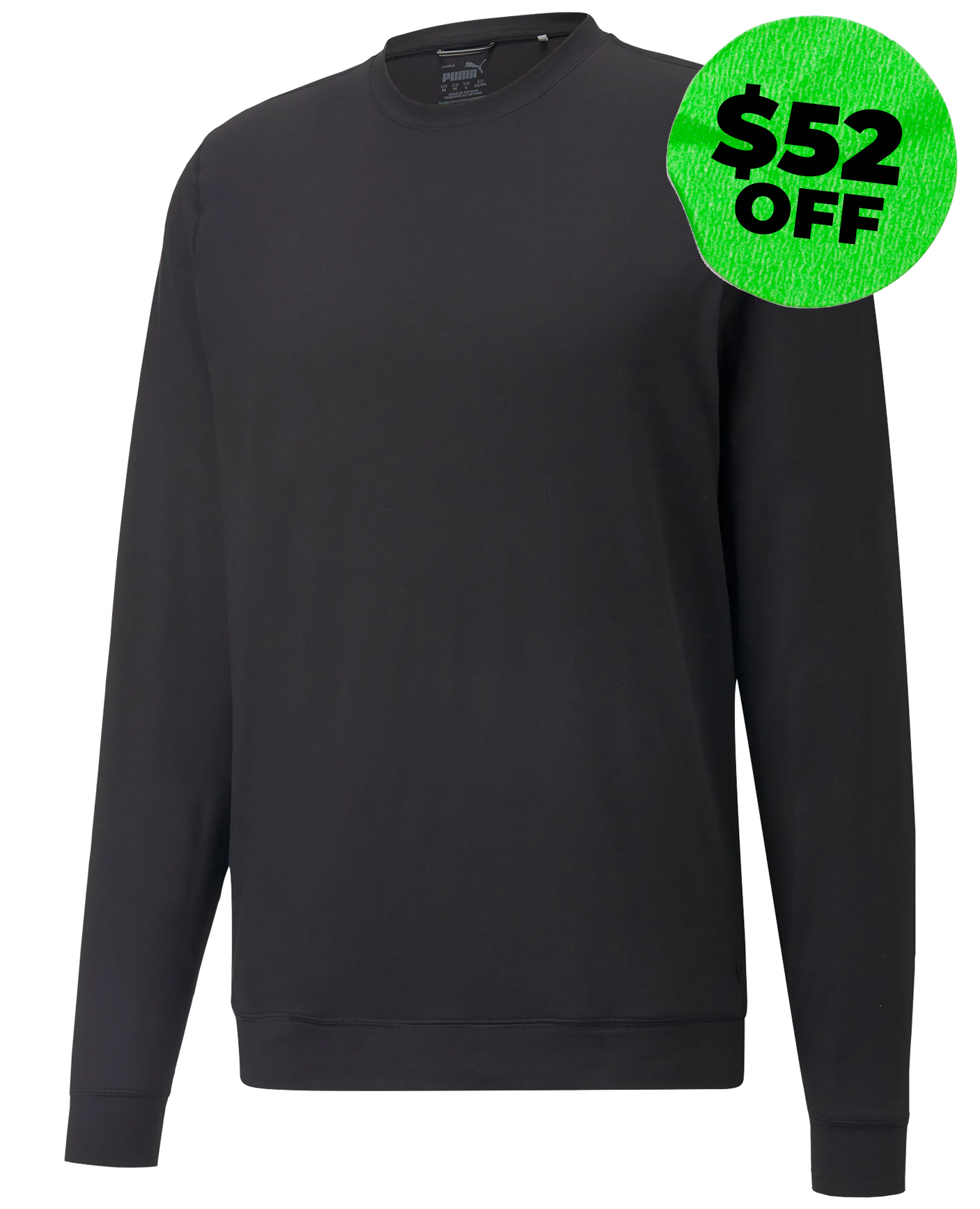 PUMA CLOUDSPUN GRYLBL Crewneck Golf Shirt - ON SALE