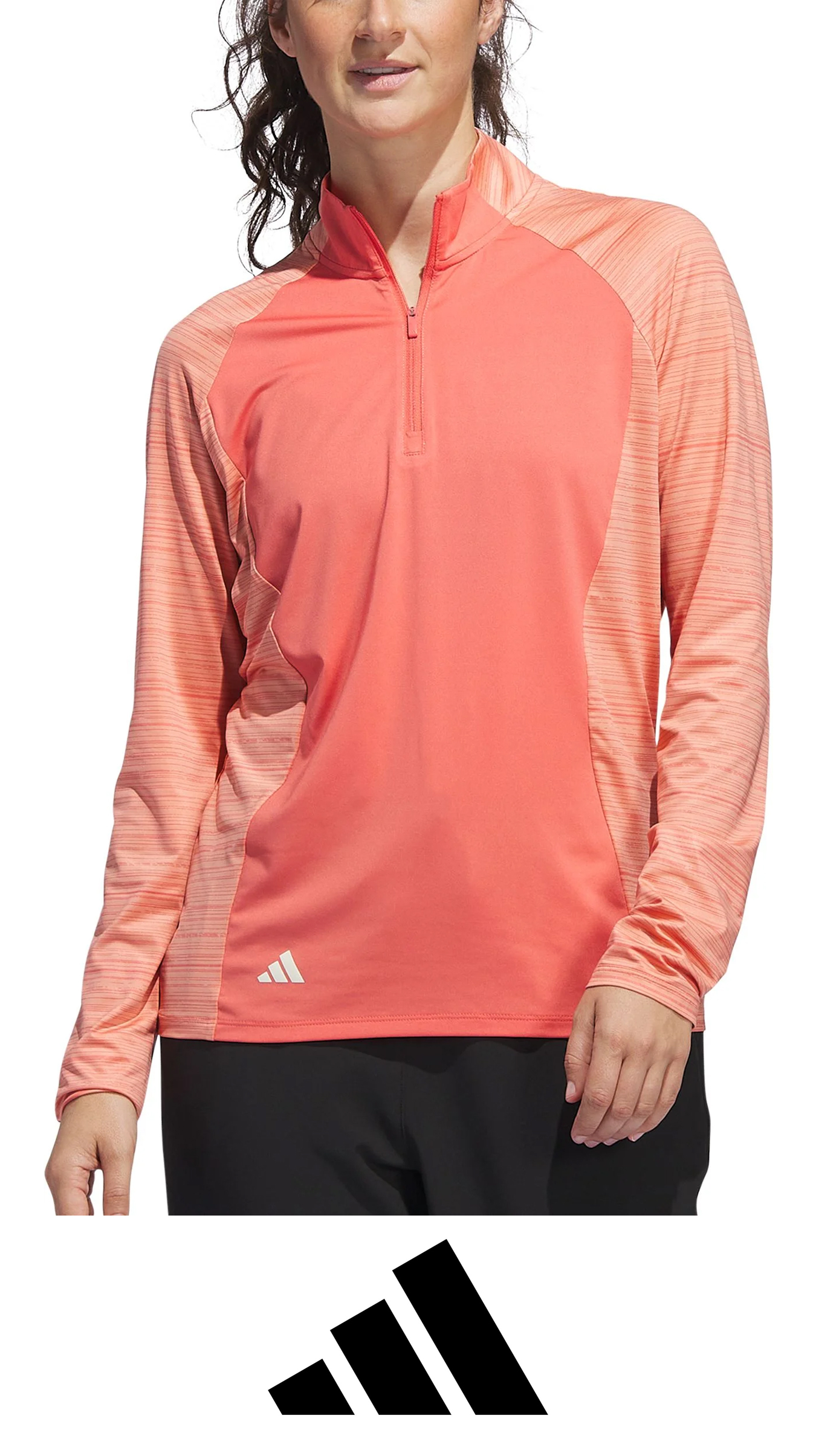 adidas Womens Ultimate365 Quarter-Zip Mock Golf Pullover - ON SALE