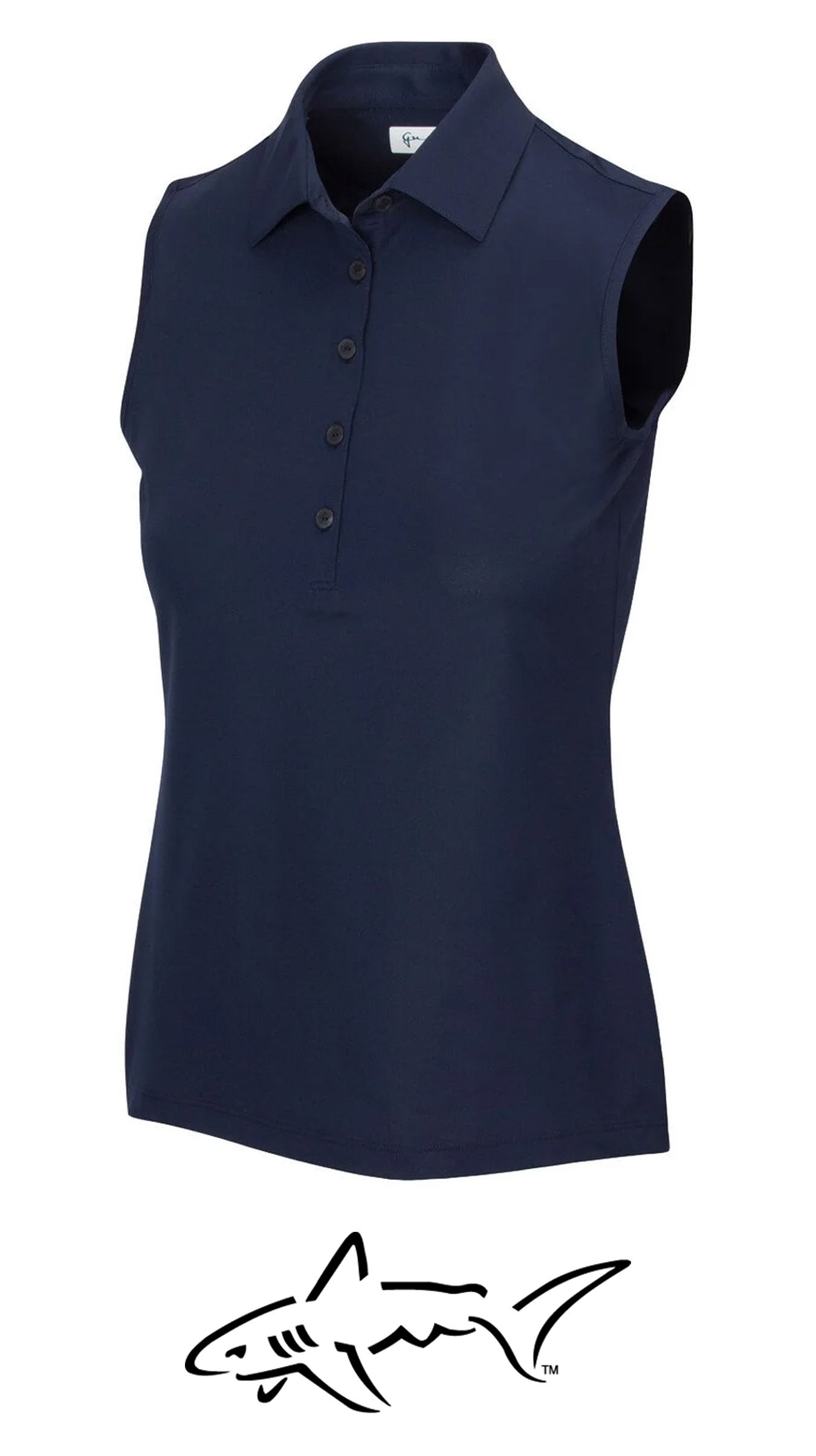 Greg Norman Womens Sleeveless Freedom Micro Pique Stretch Golf Polo - ON SALE