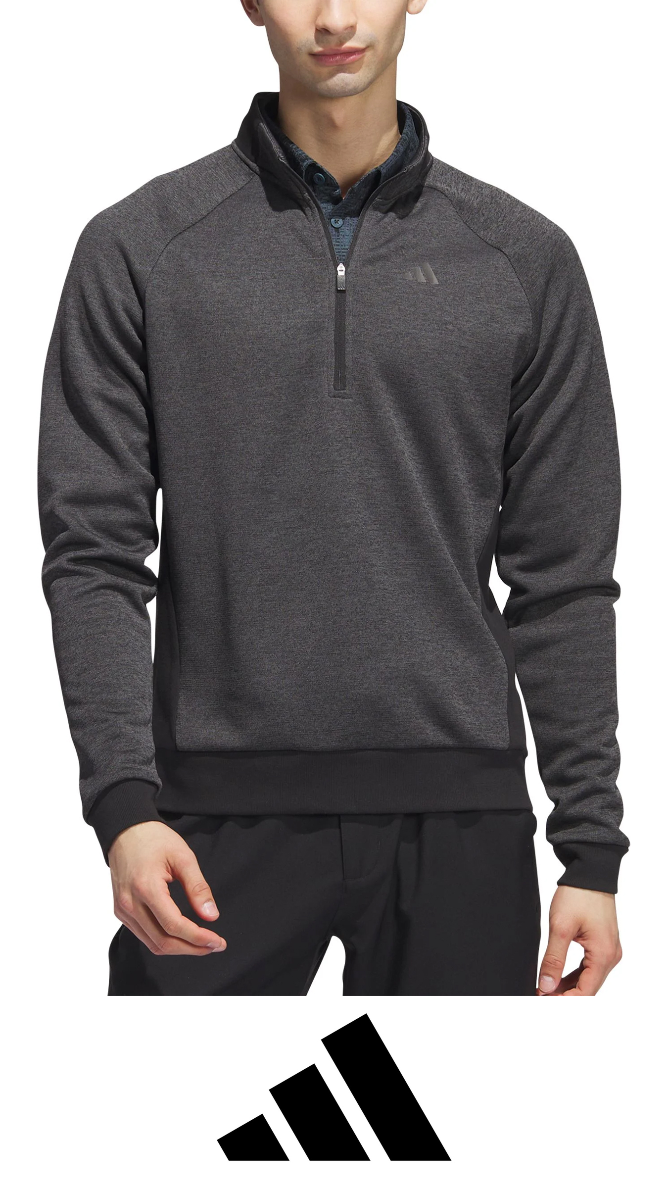 adidas Color Block DWR Quarter-Zip Golf Pullover - ON SALE