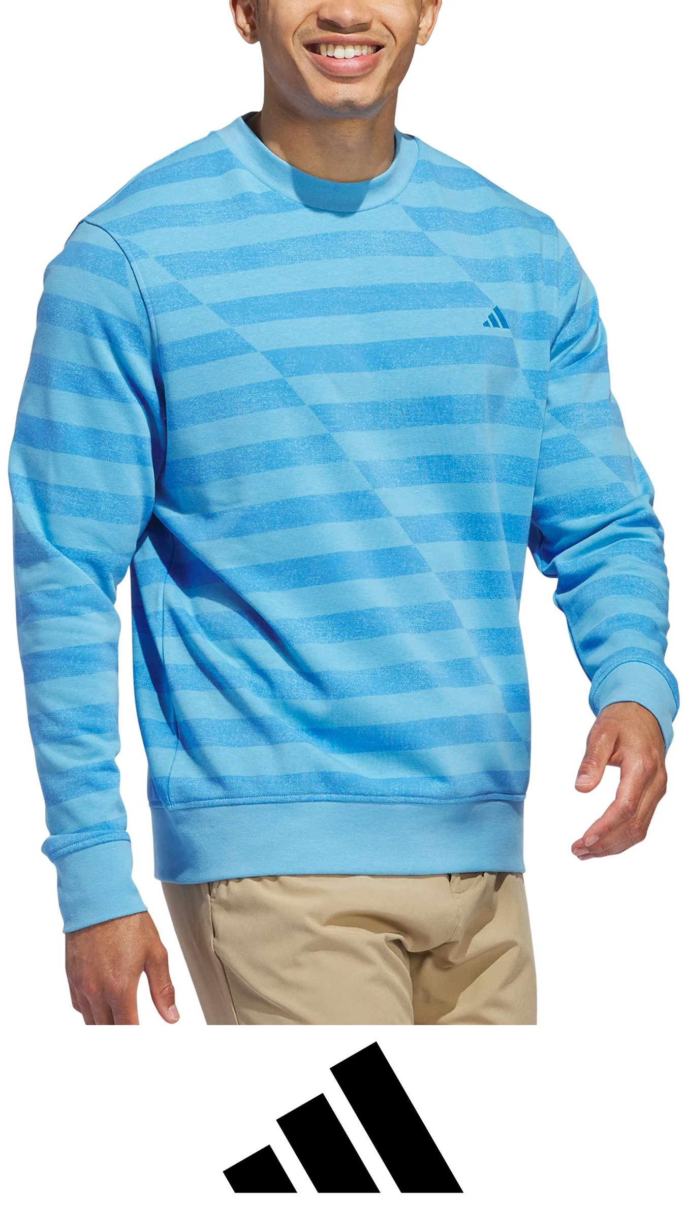 adidas Ultimate365 Printed Crewneck Golf Sweatshirt - ON SALE