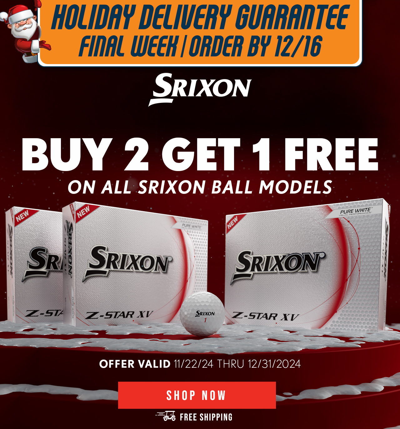 Srixon Buy 2, Get 1 FREE Golf Balls