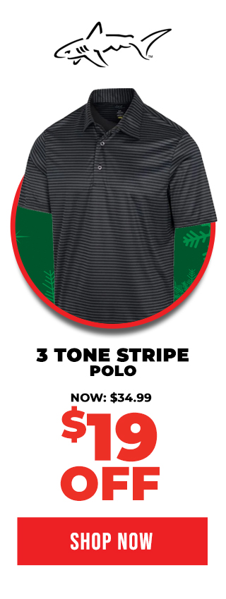 Greg Norman Three Tone Stripe Polo | ON SALE