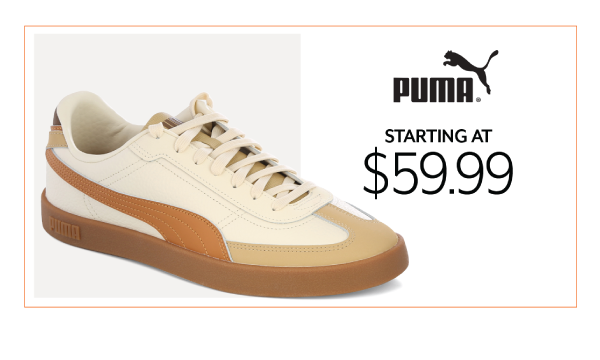 Starting at $59.99 Puma