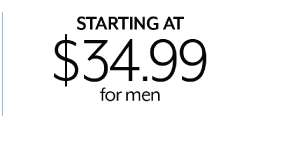 Starting at $34.99 PGA Tour for men