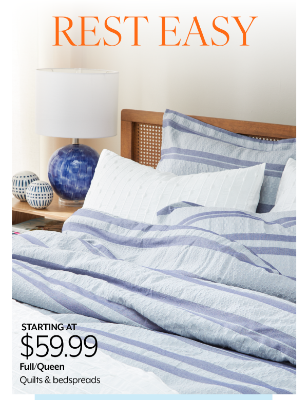 Rest Easy - Starting at 59.99 Full/Queen Quilts & Bedspreads