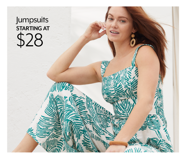 Jumpsuits starting at $28