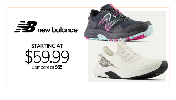 Starting at 59.99 New Balance