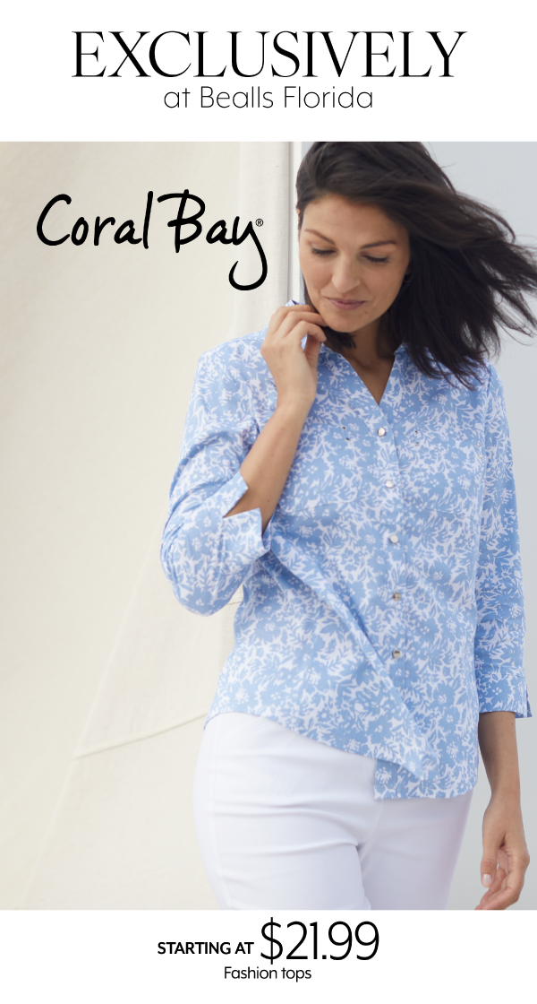 Starting at 21.99 Coral Bay Fashion Tops