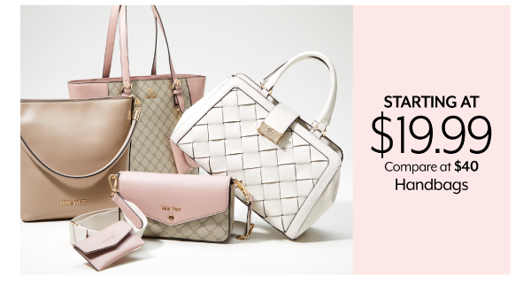 Starting at 19.99 Handbags