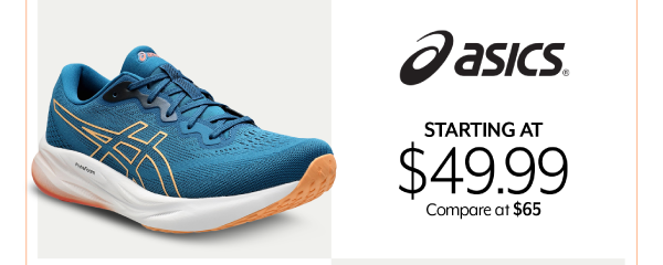 Starting at 49.99 Asics