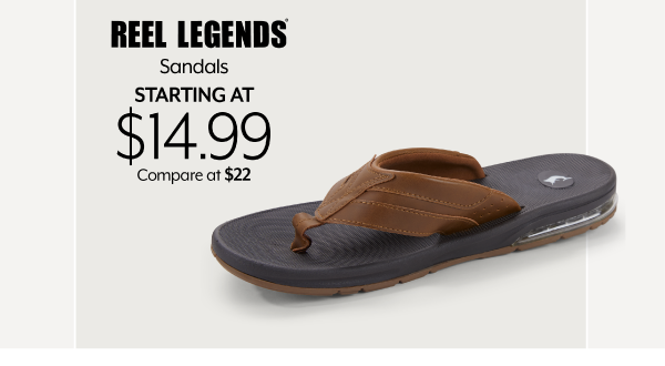 Starting at 14.99 Reel Legends Sandals