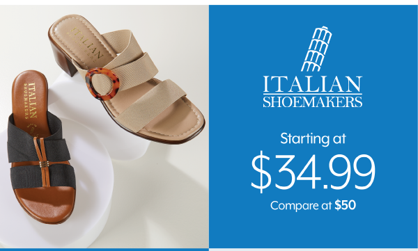Starting at 34.99 Italian Shoemakers