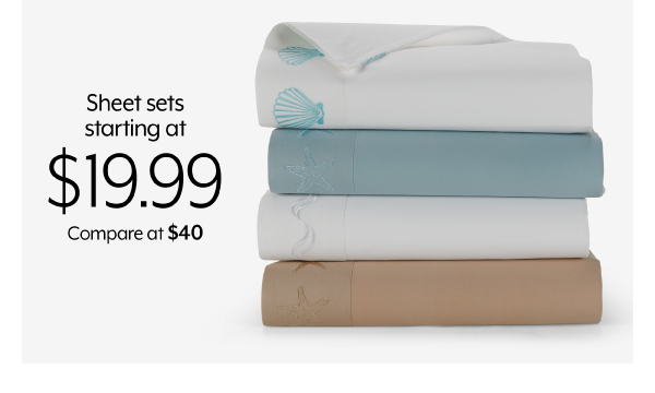 Sheet sets starting at 19.99