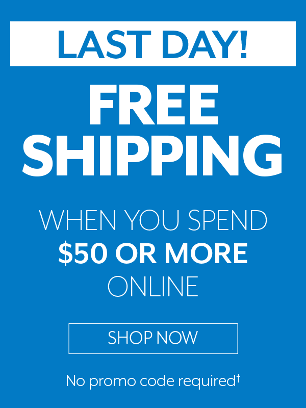 Free Shipping when you spend $50 or more