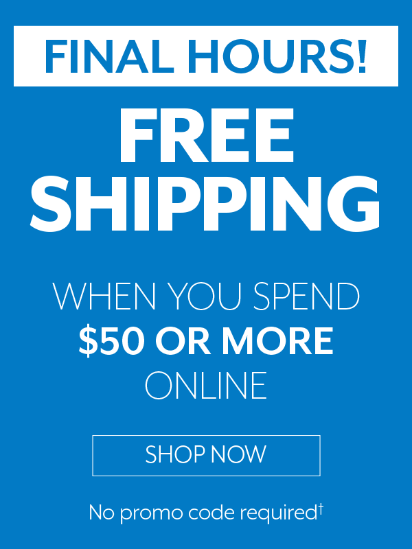 Free Shipping when you spend $50 or more
