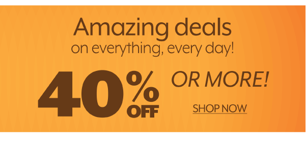 40% Off or More