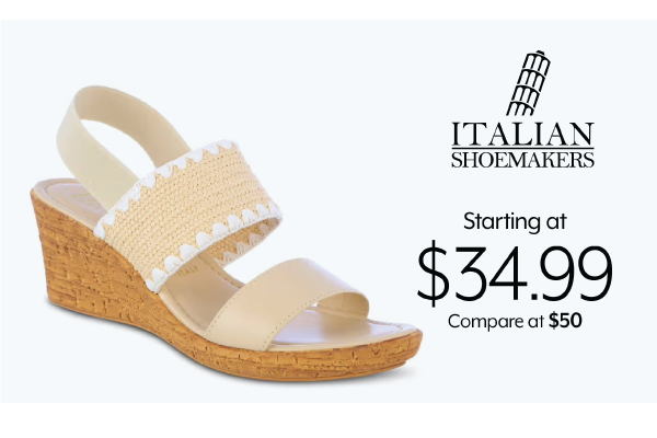 Starting at 34.99 Italian Shoemakers