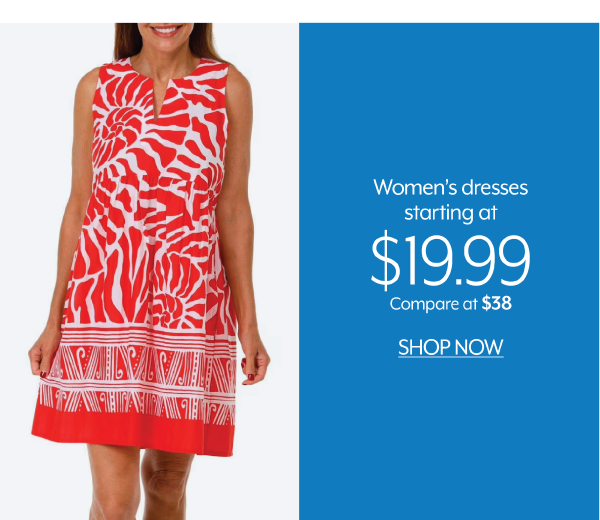 Women's dresses starting at 19.99