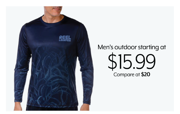 Men's Outdoor starting at 15.99