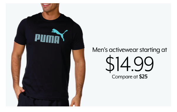 Men's Activewear starting at 14.99