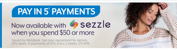 Buy Now, Pay Later with sezzle