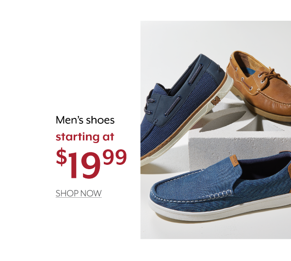 Men's shoes starting at 19.99