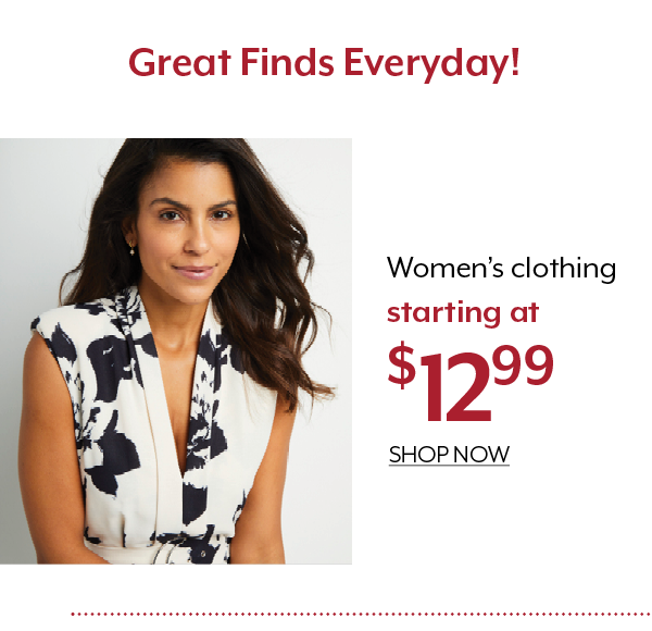 Women's clothing starting at 12.99