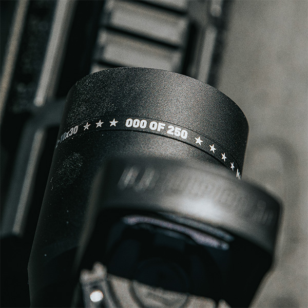 Showing the custom numbering available on the Mark 250. Here it shows 000 of 250.
