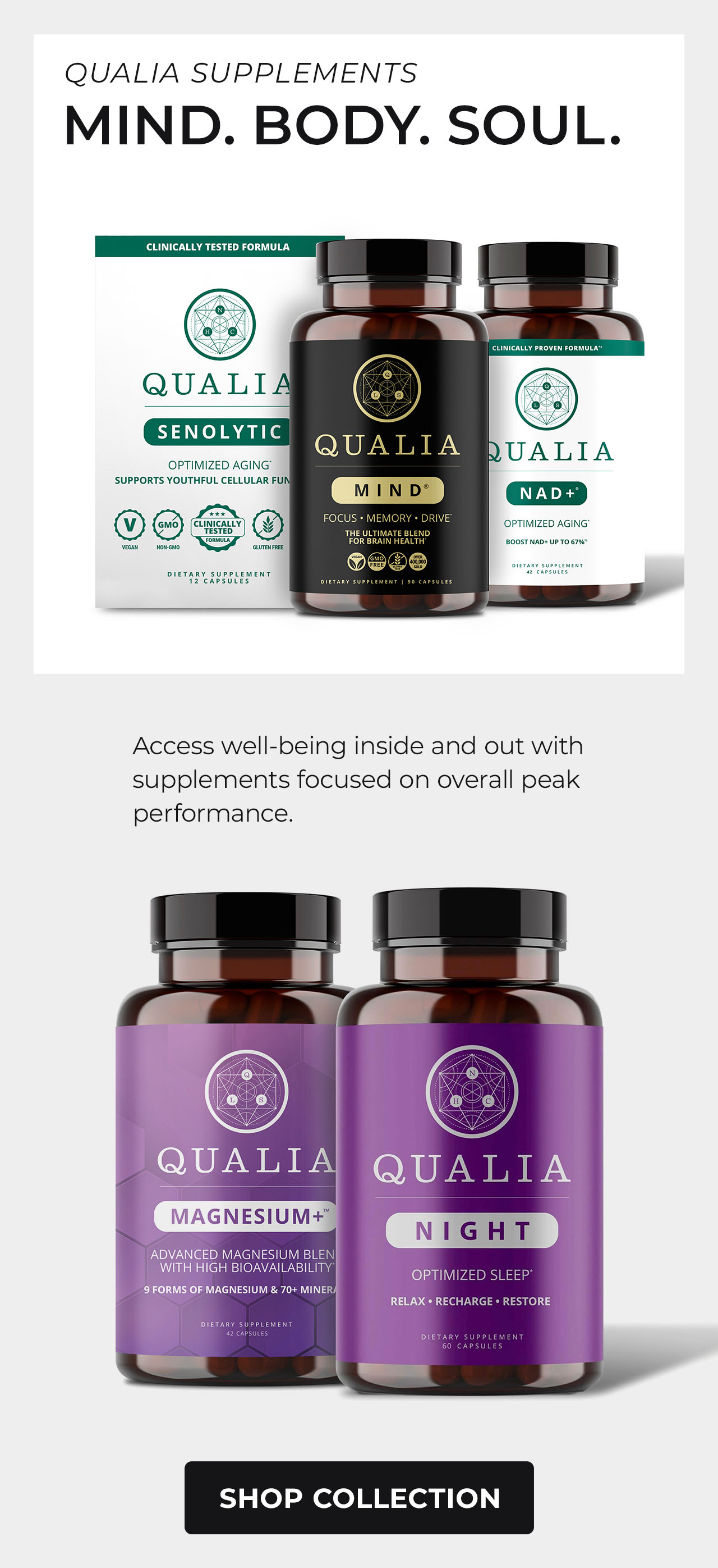 Qualia Life Health Supplements