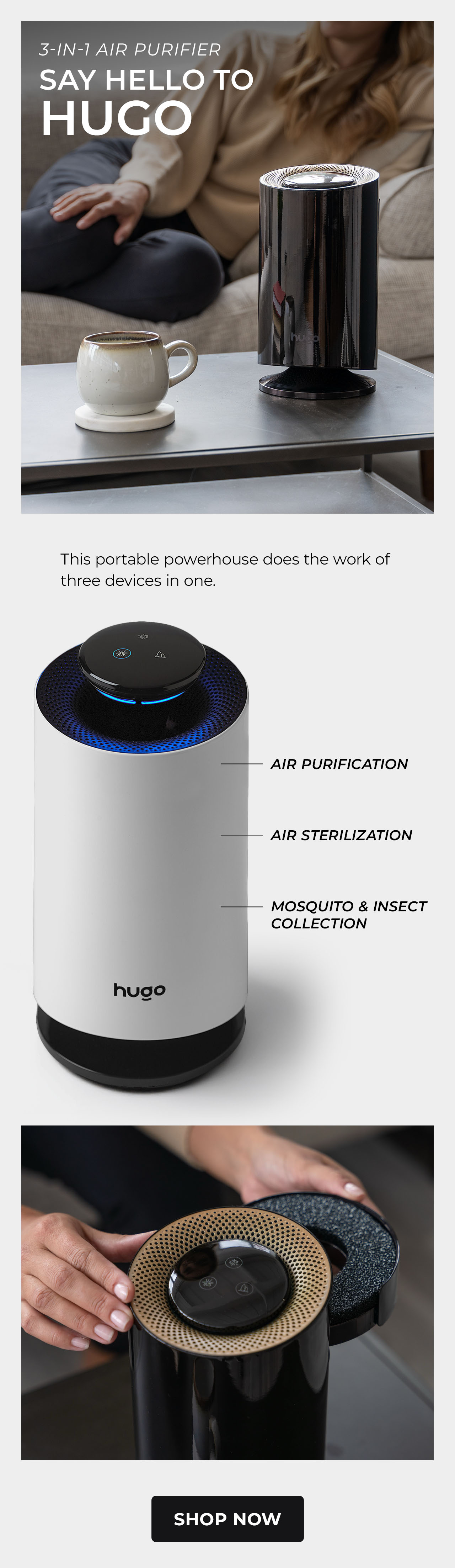 Hugo 3-in-1 Air Purifier