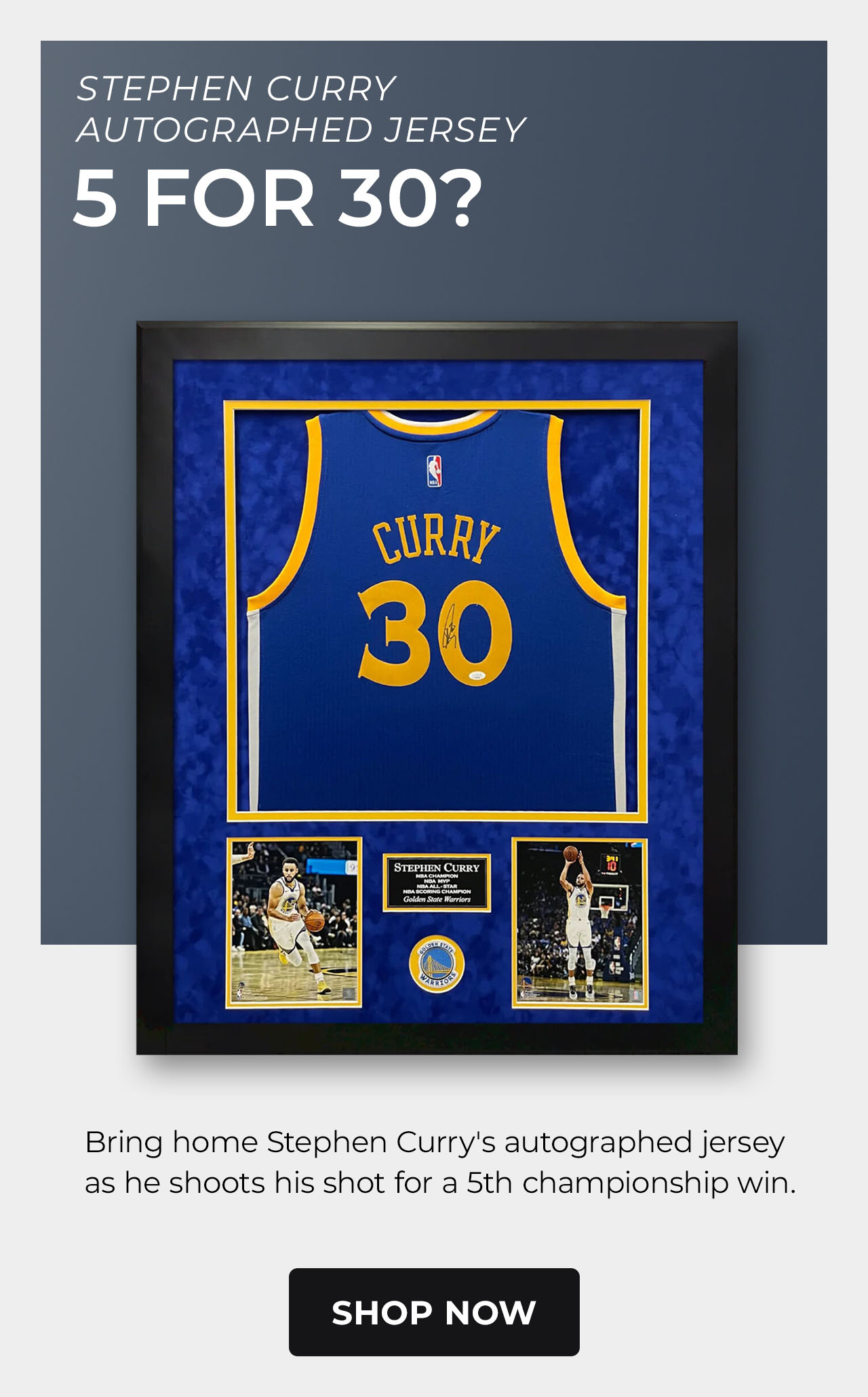 Stephen Curry Autographed Jersey