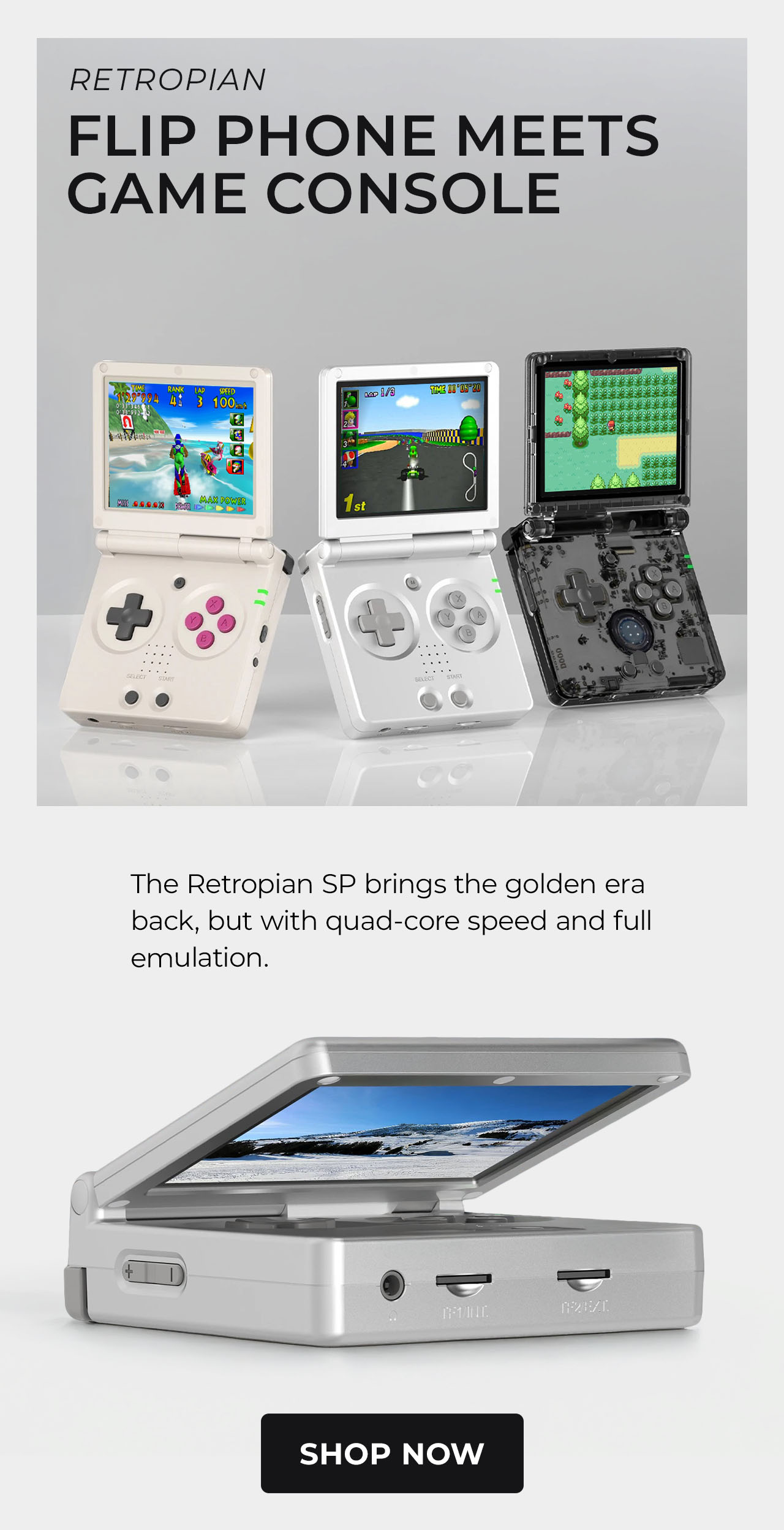 The Ultimate Flip-Style Retro Gaming Console