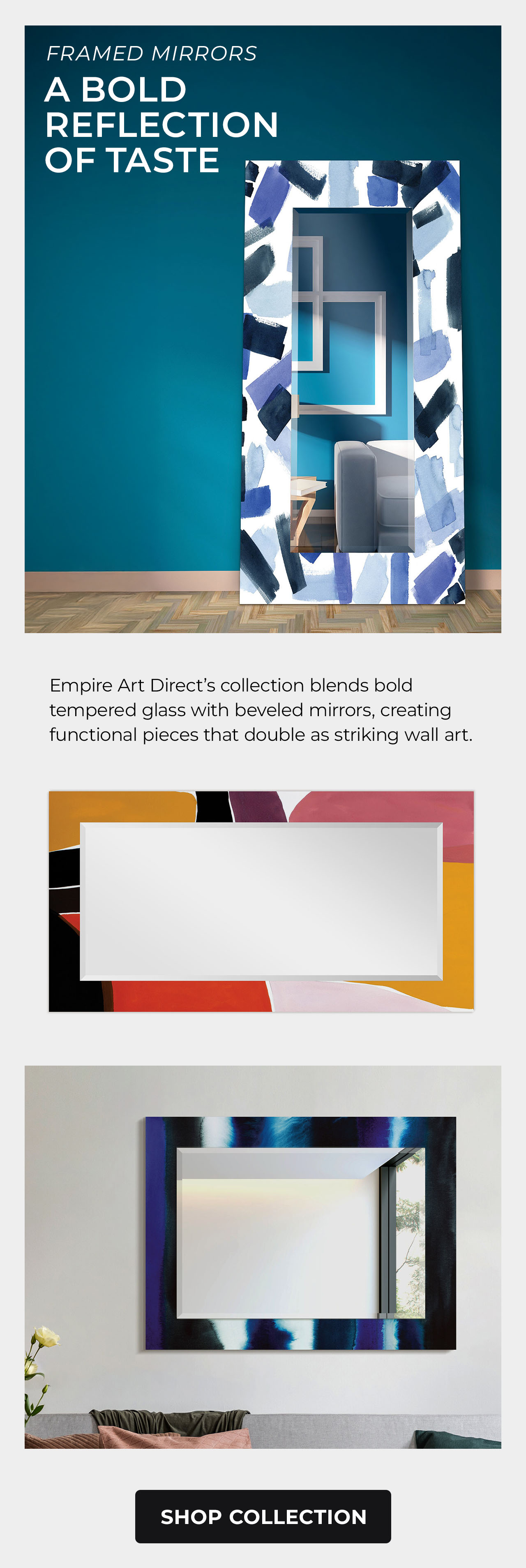Empire Art Tempered Glass Mirrors